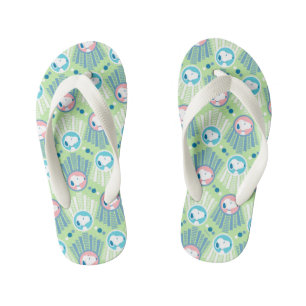 Erdnüsse Snoopy Mint Green Deko Dreams Pattern Kinderbadesandalen