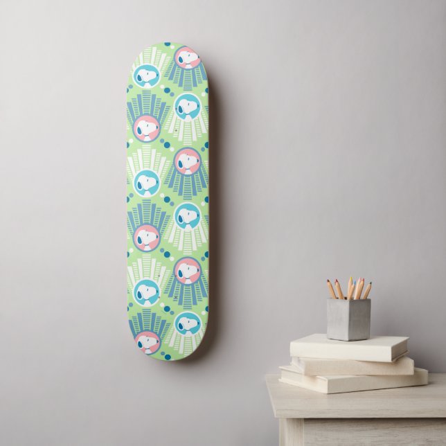Erdnüsse | Snoopy Mint Green Deko Dreams Pattern Skateboard (Wandkunst)