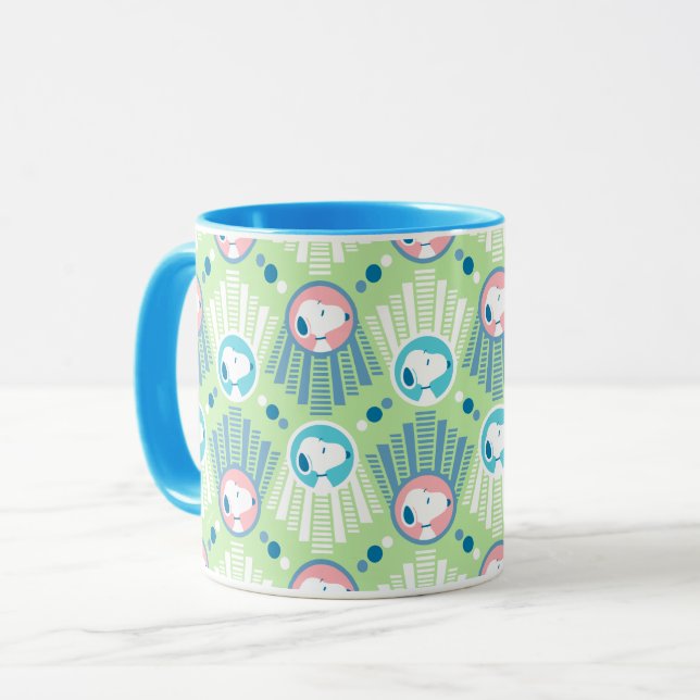 Erdnüsse | Snoopy Mint Green Deko Dreams Pattern Tasse (Vorderseite Links)
