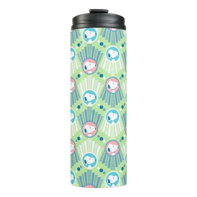 Erdnüsse | Snoopy Mint Green Deko Dreams Pattern Thermosbecher (Vorderseite)