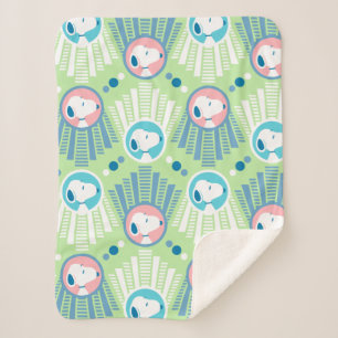 Erdnüsse   Snoopy Mint Green Deko Dreams Sherpadecke