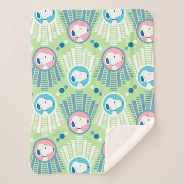 Erdnüsse | Snoopy Mint Green Deko Dreams Sherpadecke (Vorderseite)
