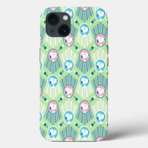 Erdnüsse Snoopy Mint Grün Deco Dreams Muster iPhone 13 Hülle