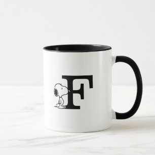 Erdnüsse Snoopy Monogram F Tasse