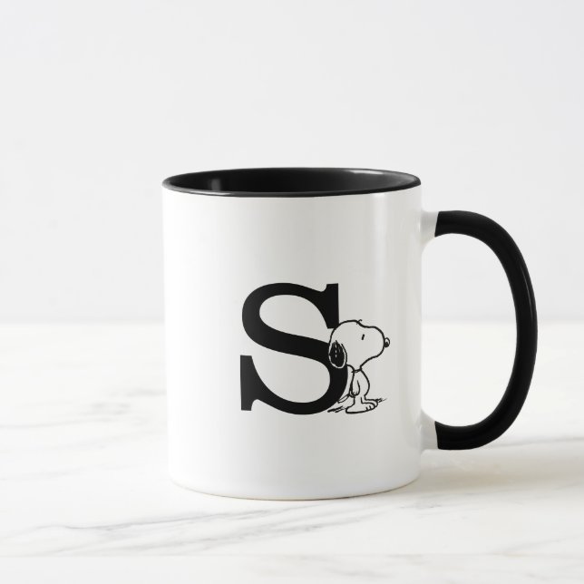 Erdnüsse | Snoopy Monogram S Tasse (Rechts)