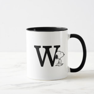 Erdnüsse Snoopy Monogram W Tasse