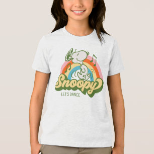 Erdnüsse   Snoopy Music Rainbow Tri-Blend Shirt