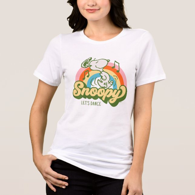 Erdnüsse | Snoopy Music Rainbow Tri-Blend Shirt (Vorderseite)