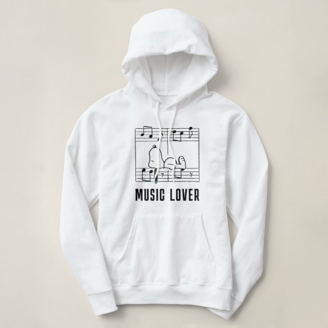 Erdnüsse | Snoopy Musical Notes Hoodie (Design vorne)
