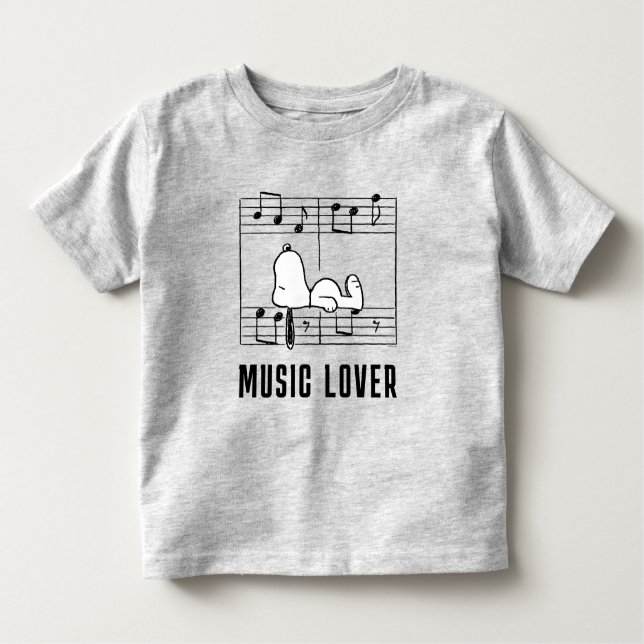 Erdnüsse | Snoopy Musical Notes Kleinkind T-shirt (Vorderseite)