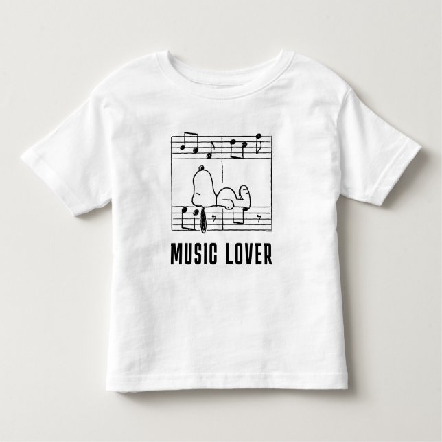 Erdnüsse | Snoopy Musical Notes Kleinkind T-shirt (Vorderseite)