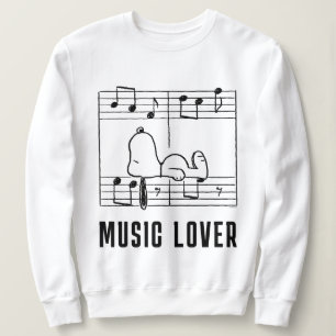 Erdnüsse Snoopy Musical Notes Sweatshirt