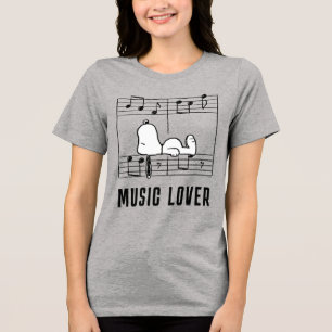 Erdnüsse   Snoopy Musical Notes Tri-Blend Shirt
