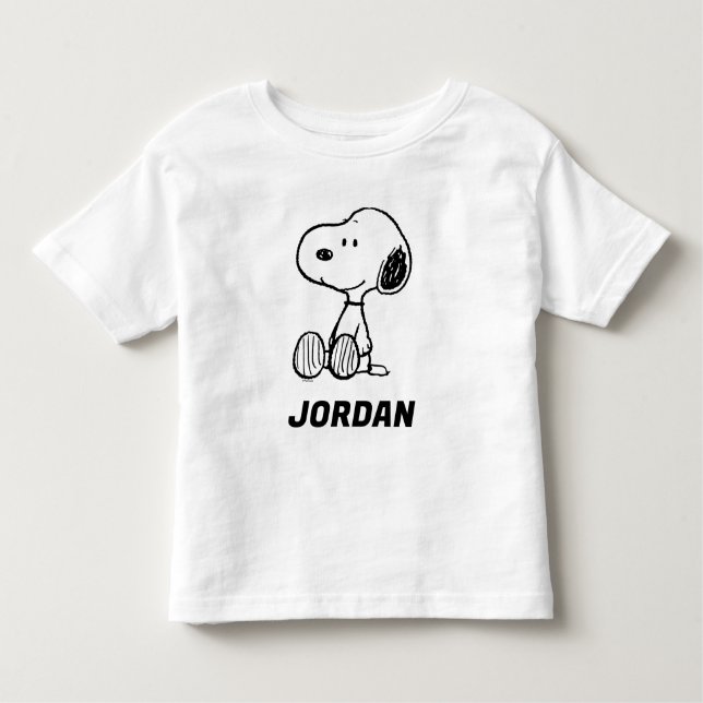 Erdnüsse | Snoopy Name hinzufügen Kleinkind T-shirt (Vorderseite)
