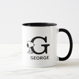 Erdnüsse   Snoopy Name & Monogram G Tasse