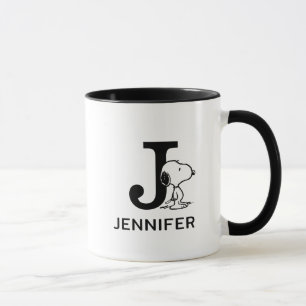 Erdnüsse   Snoopy Name & Monogram J Tasse