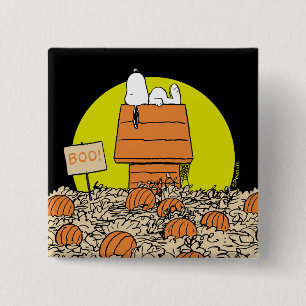 Erdnüsse   Snoopy Napping im Pumpkinpflaster Button