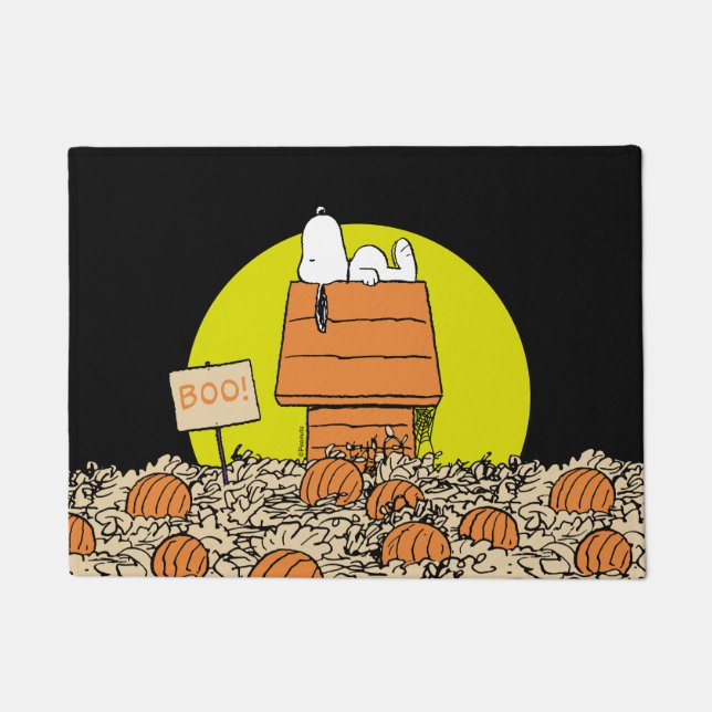 Erdnüsse | Snoopy Napping im Pumpkinpflaster Fußmatte (Vorderseite)