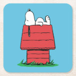 Erdnüsse | Snoopy Napping Rechteckiger Pappuntersetzer<br><div class="desc">Snoopy ist der liebliche Beagle von Charlie Brown im Comic-Streifen Peanuts von Charles M. Schulz. Karo aus diesem niedlichen Peanuts Design mit diesem lieblichen Hund.</div>