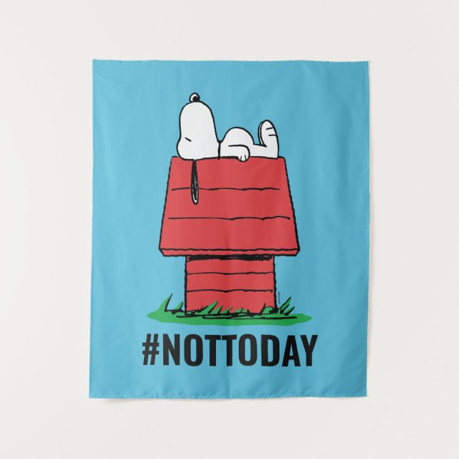 Erdnüsse | Snoopy Napping Wandteppich (Vorderseite)