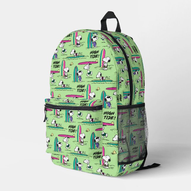 Erdnüsse | Snoopy Ocean High Tide Muster Bedruckter Rucksack (Rückseitige Ecke Rechts)