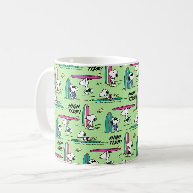 Erdnüsse | Snoopy Ocean High Tide Muster Kaffeetasse (Vorderseite Links)