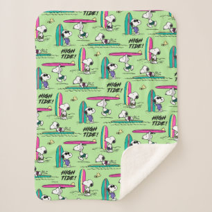 Erdnüsse   Snoopy Ocean High Tide Muster Sherpadecke