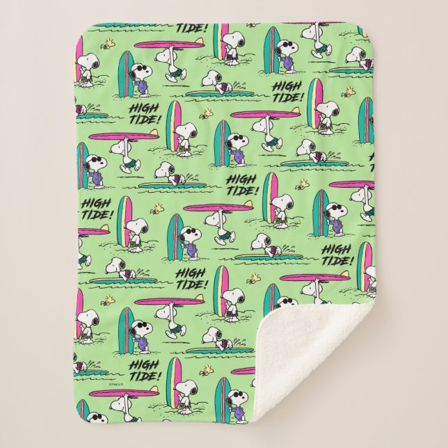 Erdnüsse | Snoopy Ocean High Tide Muster Sherpadecke (Vorderseite)