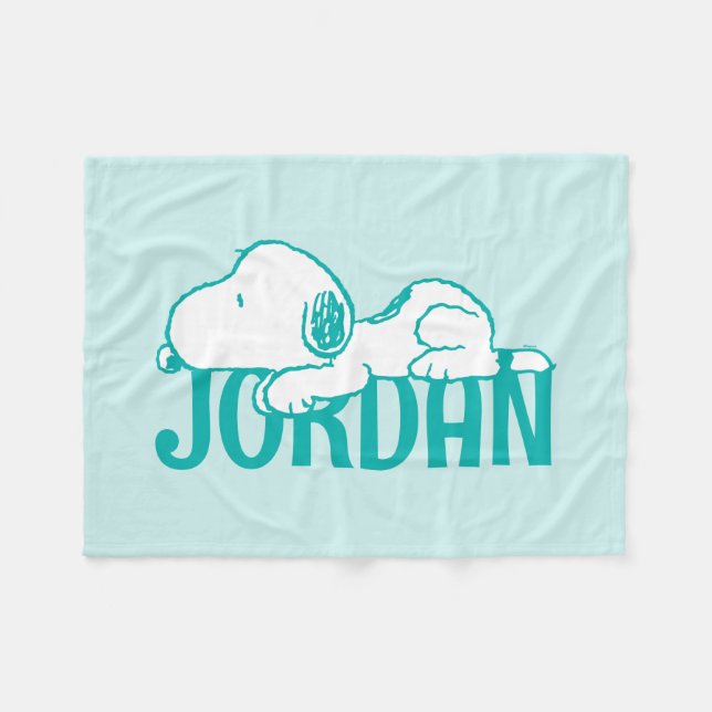 Erdnüsse | Snoopy Pastel Baby Fleecedecke (Vorderseite (Horizontal))