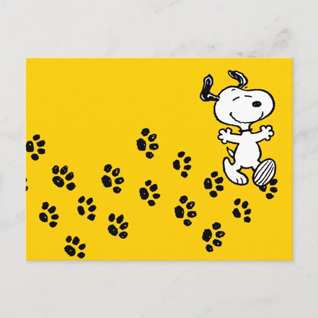 Erdnüsse | Snoopy Paw Druckweg Postkarte (Vorderseite)
