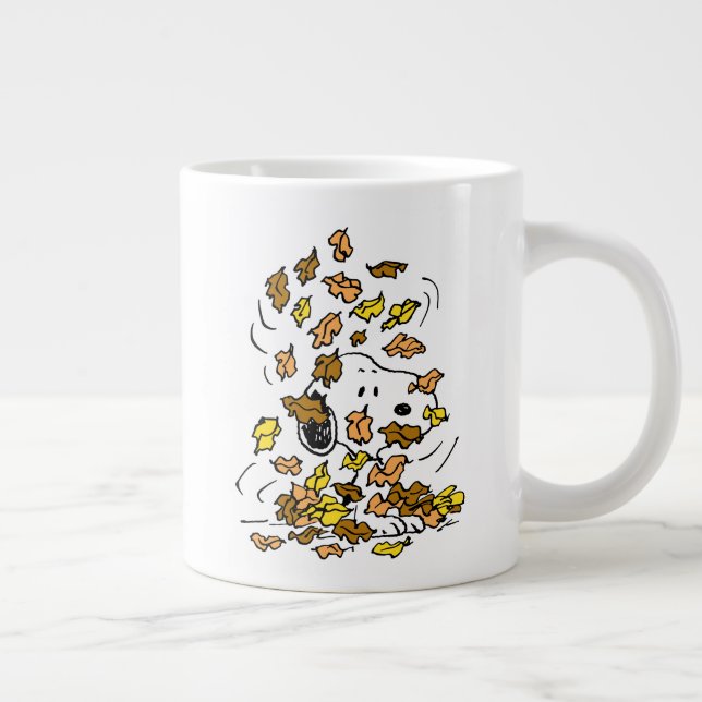 Erdnüsse | Snoopy Pile von Blätter Jumbo-Tasse (Rechts)