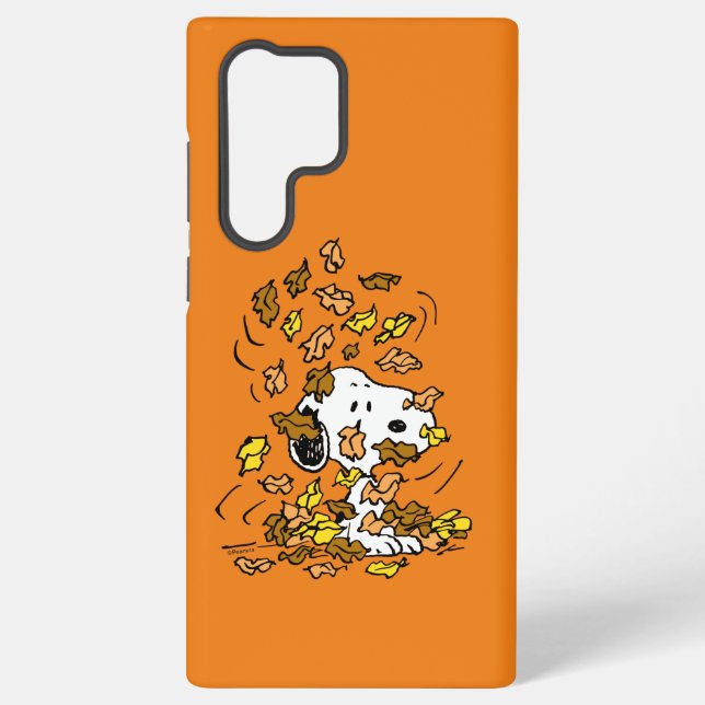 Erdnüsse | Snoopy Pile von Blätter Samsung Galaxy Hülle (Rückseite)