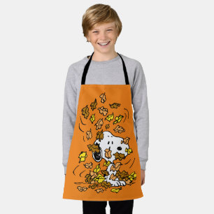 Erdnüsse Snoopy Pile von Blätter Schürze