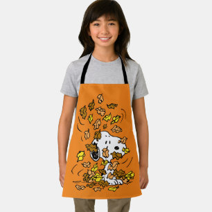 Erdnüsse Snoopy Pile von Blätter Schürze