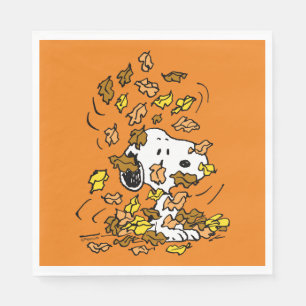 Erdnüsse   Snoopy Pile von Blätter Serviette