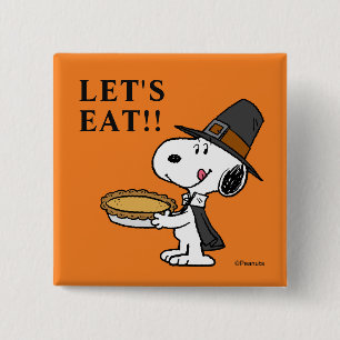 Erdnüsse   Snoopy Pilgrim Button
