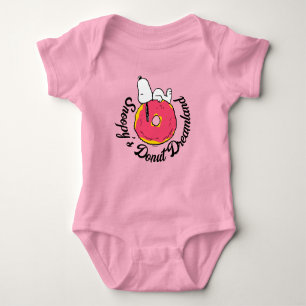 Erdnüsse Snoopy Pink Donut Baby Strampler