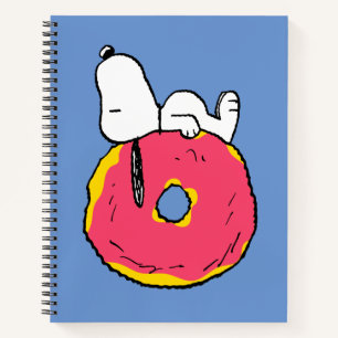 Erdnüsse   Snoopy Pink Donut Notizbuch