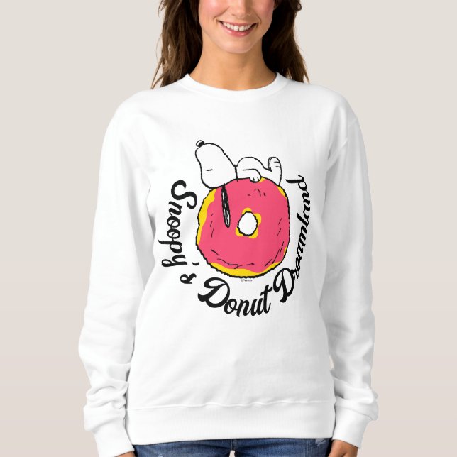 Erdnüsse | Snoopy Pink Donut Sweatshirt (Vorderseite)