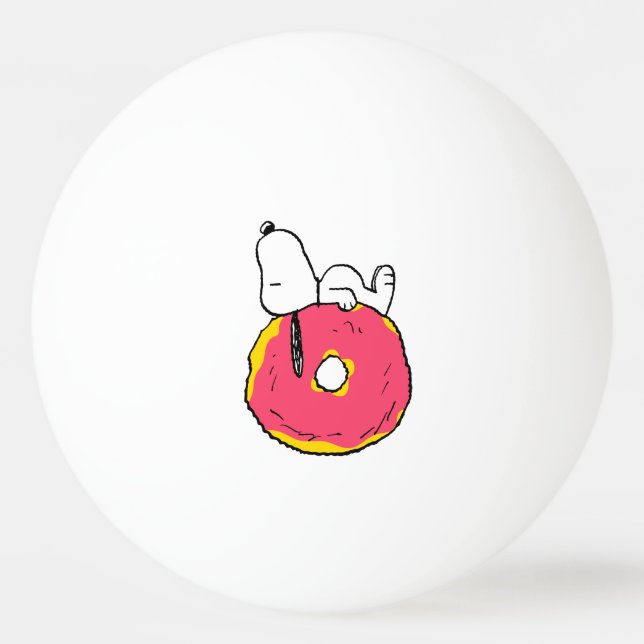 Erdnüsse | Snoopy Pink Donut Tischtennisball (Vorderseite)