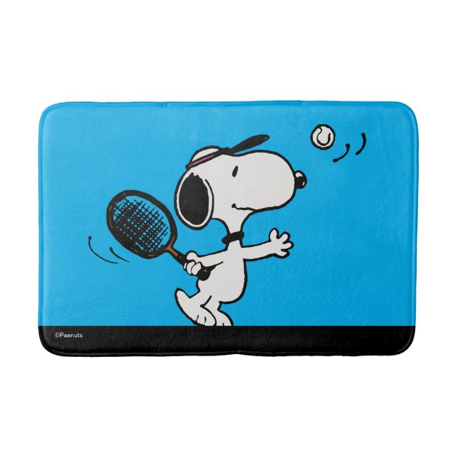 Erdnüsse | Snoopy Plays Tennis Badematte (Vorderseite)