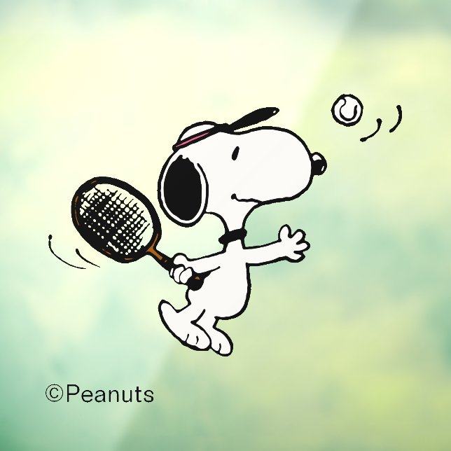Erdnüsse | Snoopy Plays Tennis Fensteraufkleber (Blatt 3)