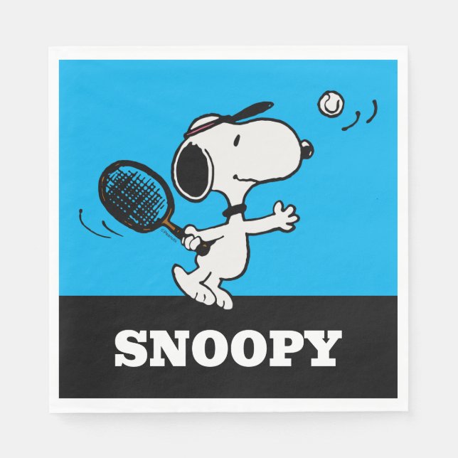 Erdnüsse | Snoopy Plays Tennis Serviette (Vorderseite)