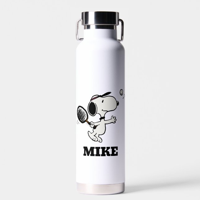 Erdnüsse | Snoopy Plays Tennis Trinkflasche (Vorne)