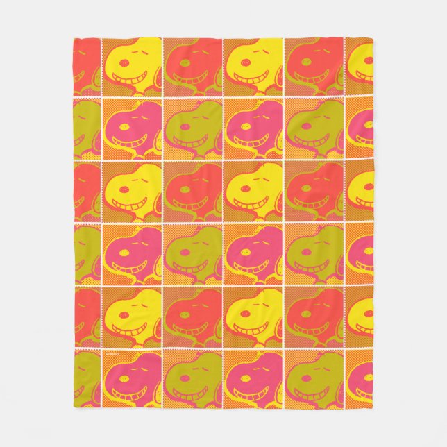 Erdnüsse | Snoopy Pop Art Pattern Fleecedecke (Vorderseite)