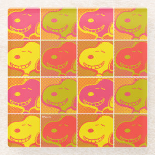 Erdnüsse   Snoopy Pop Art Pattern Glasuntersetzer