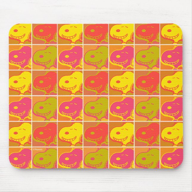 Erdnüsse | Snoopy Pop Art Pattern Mousepad (Vorne)