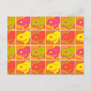 Erdnüsse   Snoopy Pop Art Pattern Postkarte