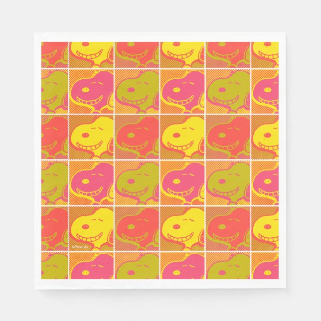 Erdnüsse | Snoopy Pop Art Pattern Serviette (Vorderseite)
