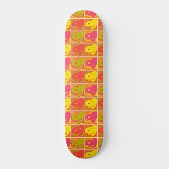 Erdnüsse | Snoopy Pop Art Pattern Skateboard (Vorderseite)